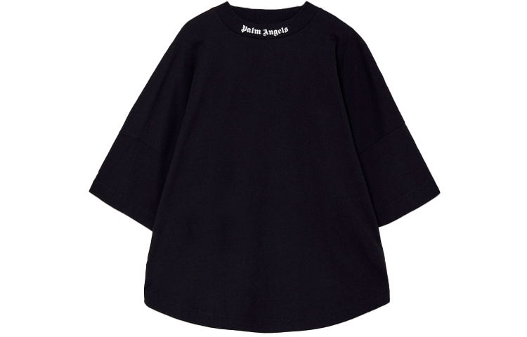 Женская футболка PALM ANGELS SS21 Oversized Tee (черная) — фото 2