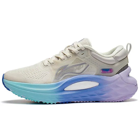 LINING Furious Rider 6.0 Running Shoes Women's Low-Top Pearl White/Sprout Yellow Gray