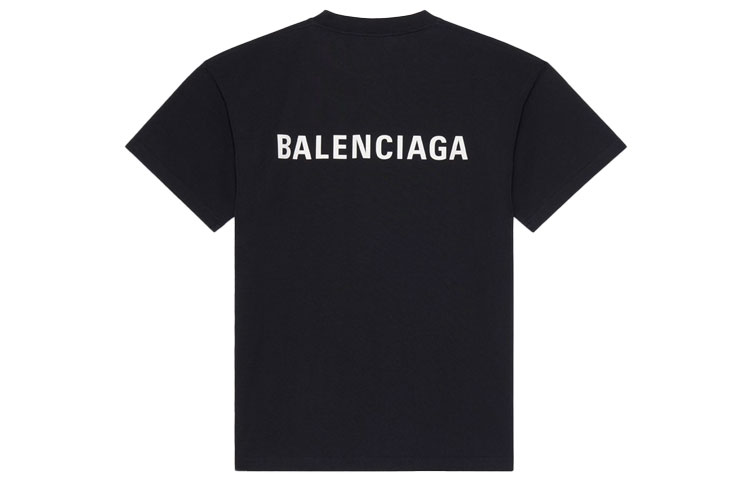 Женская футболка Balenciaga Logo T (черная) — фото 2