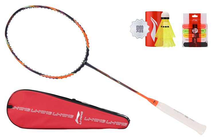 Li Ning Raid 6 Full Carbon Badminton Rackets Offensive Type Heavy Head, Stiff Shaft Upper Class 675mm Single Racket