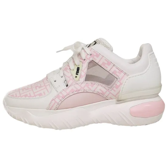 FENDI Leather Low 'White Pink'