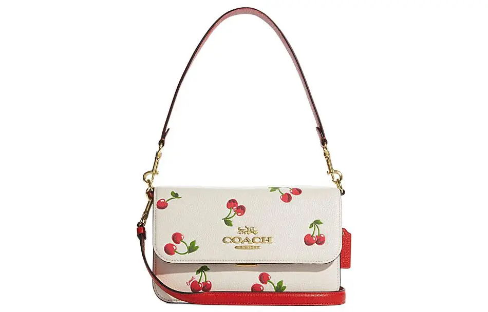 COACH Brynn Cow Leather Handbag, Shoulder Bag Medium Women's White