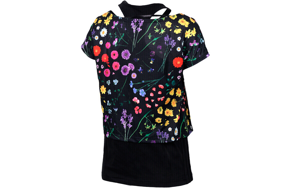 Женская футболка adidas neo W Fav Layer Tee (черный) — фото 2