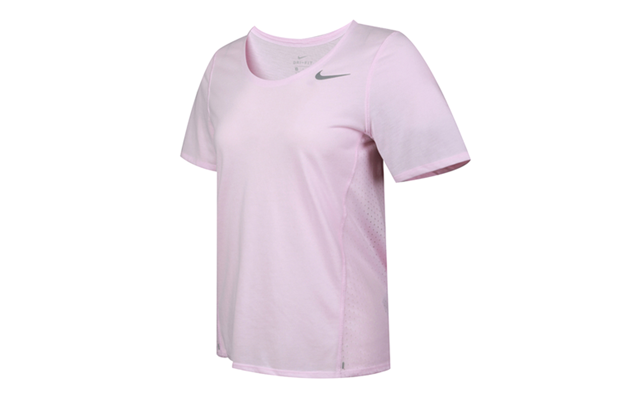 Nike Set in Sleeve Running T Shirt Women’s Foam Pink