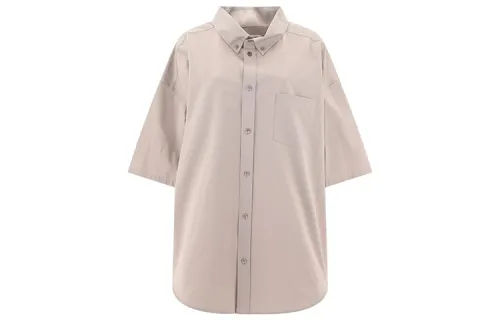 Balenciaga Shirts Women's Gray White Pointed Collar Moderate Other
