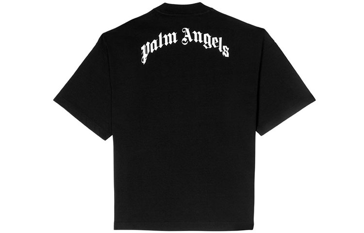 Женская футболка PALM ANGELS logo (черная) — фото 2