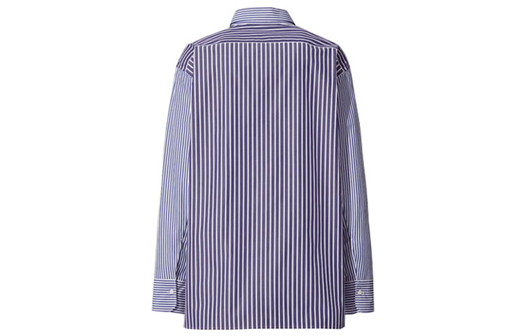 Женская рубашка UNIQLO FW20 Jil Sander +J (синяя) — фото 2