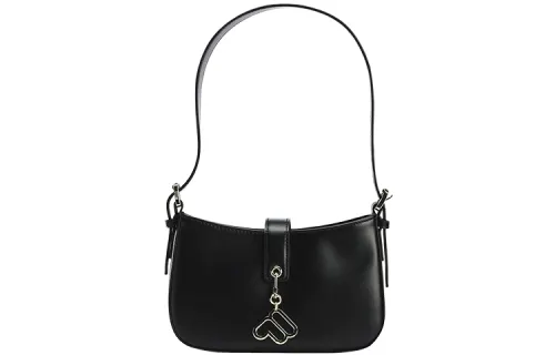 FILA Synthetic Leather Shoulder Bag, Crossbody Bag Extra Small Women's Jet Black