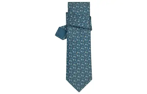 HERMES Ties Men's Duck Green