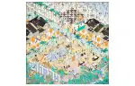 HERMES On The Beach Scarves Women's Green