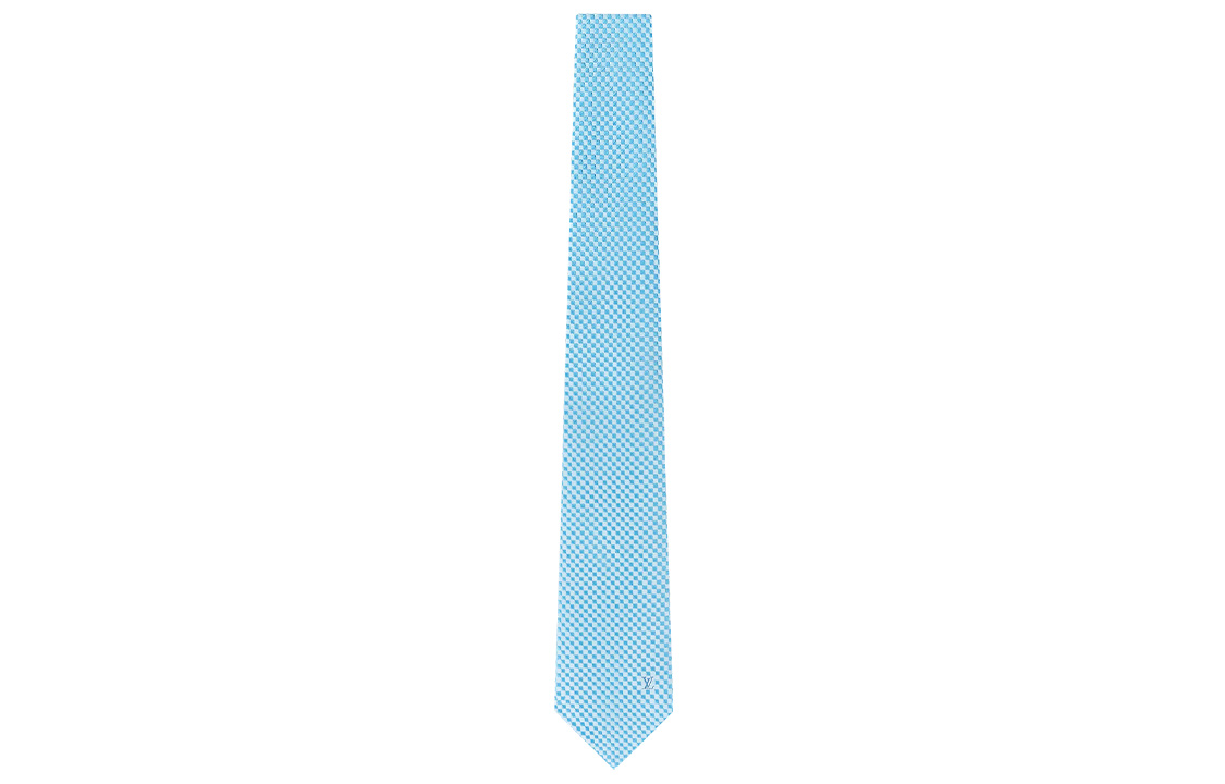 LOUIS VUITTON Crepe Mulberry Silk Tie Men's Sky Blue
