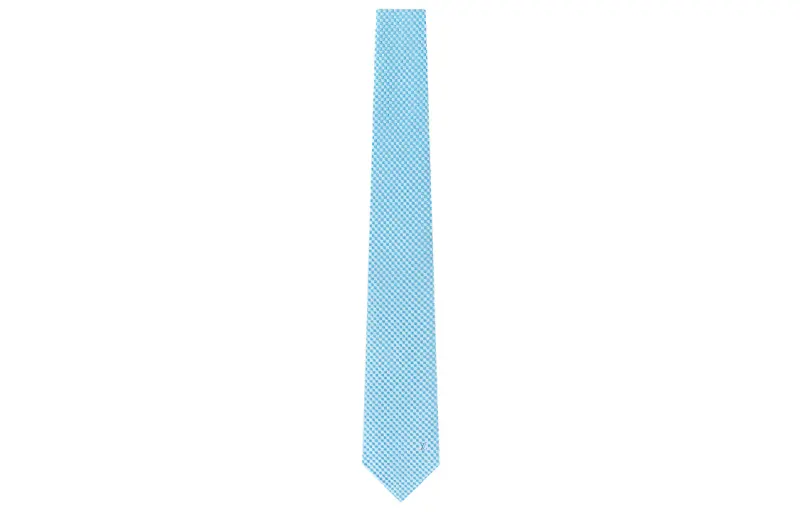 LOUIS VUITTON Crepe Mulberry Silk Tie Men's Sky Blue