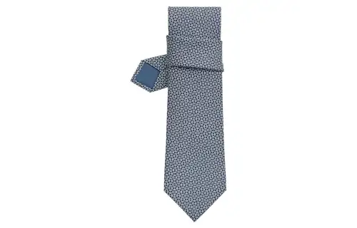 HERMES Maillons Ties Men's Marine Blue/Sky Blue/White