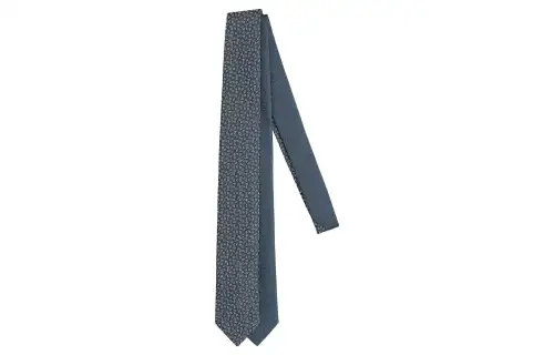 HERMES Maillons Ties Men's Gray/Light Gray