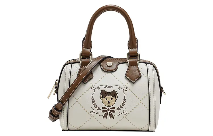 Teenie Weenie PU Leather Pillow Bag, Boston Bag, Crossbody Bag Small Women's Brown