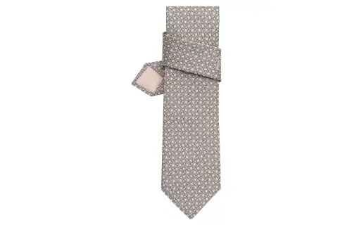 HERMES Maillons Ties Men's Pink/White/Gray