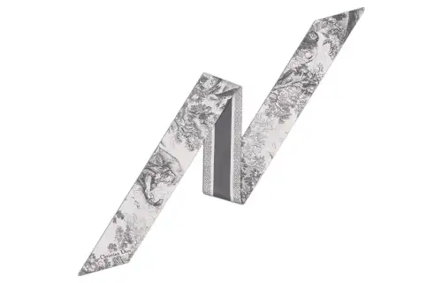DIOR Mulberry Silk Scarves Women's Gray