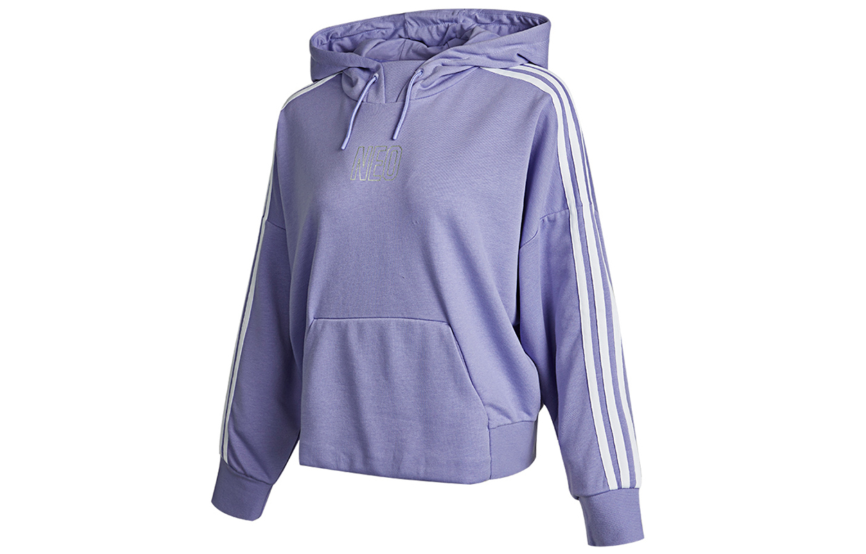 Женское худи adidas neo (бледно-фиолетовое) — фото 3