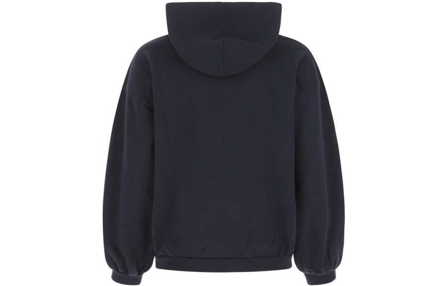 Женское худи Balenciaga SS22 Logo Hoodie (темно-синее) — фото 2