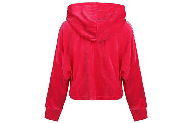 Женское худи adidas originals Cropped Hoodie (розовое) — фото 2