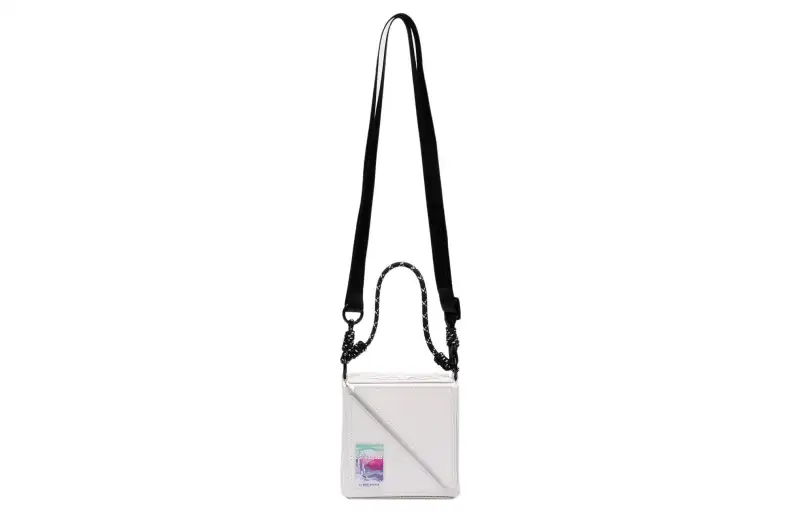Li Ning Polyurethane Crossbody Bags Regular Unisex White
