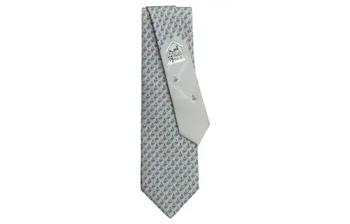 HERMES Twillbi Ties Men's Gray/Charcoal Gray/Blue