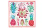 HERMES Carre Scarves Women's White/Coral Red/Multicolor