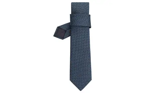 HERMES Tie 7 Ties Men's Black/Gray/Blue