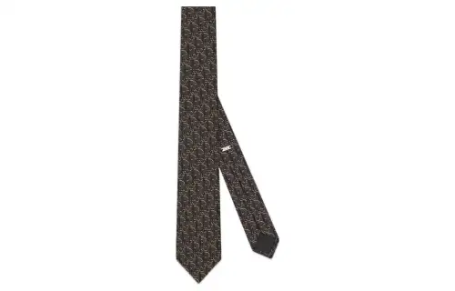 DIOR Ties Men's Brown Black Gray