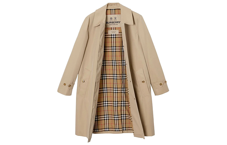 Женская куртка Burberry Check Jacket (бежевая) — фото 3