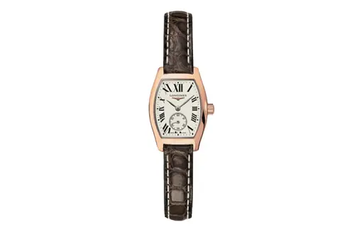 LONGINES Collection Quartz Movement Women's Watch 26.5mm White Dial 18K Rose Gold Watch Case