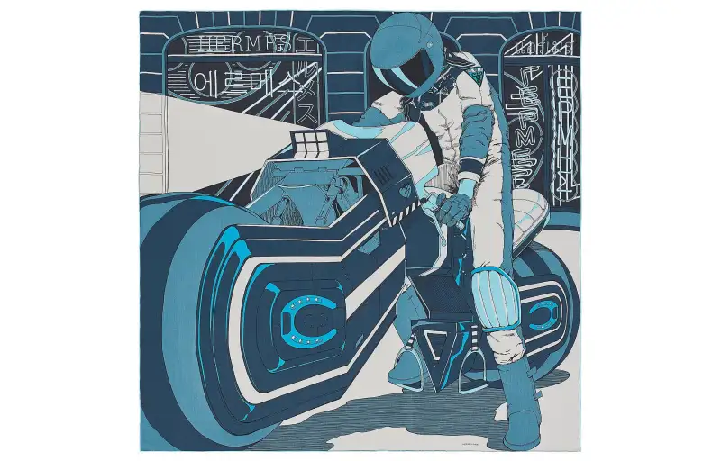 HERMES Rider Cashmere Silk Knit Scarves Unisex
