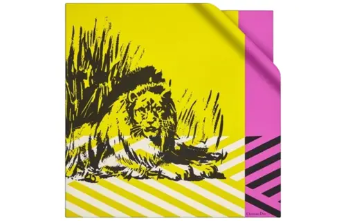 DIOR Scarves Unisex Bright Yellow/Pink