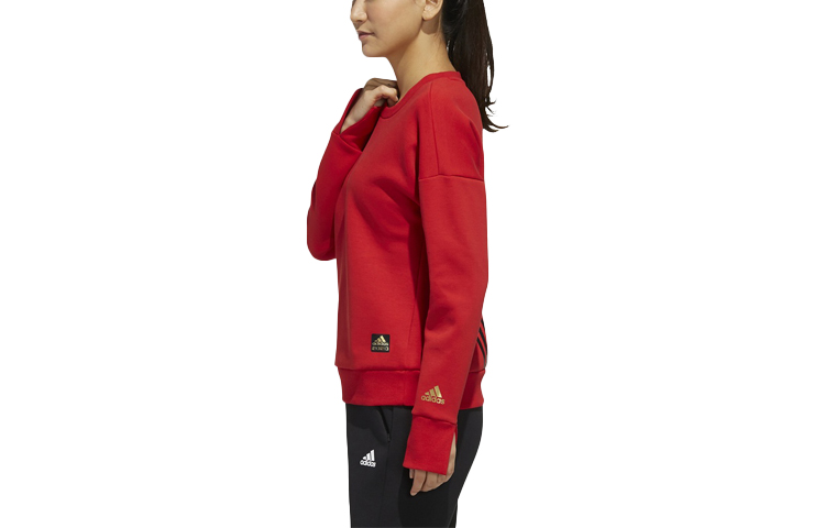 Женская толстовка adidas originals CNY Swt (красная) — фото 3