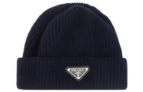 triangle-logo wool-cashmere beanie