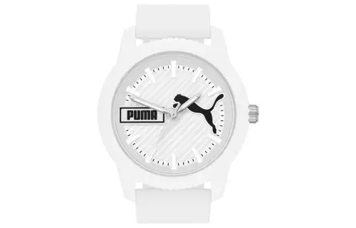 PUMA Ultrafresh Series Wrist Watches Quartz Movement Silicone Strap White Dial Men's Watches