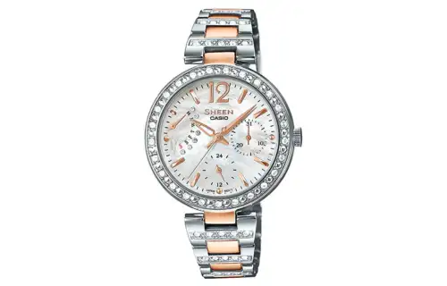 CASIO Women's SHEEN Mother Of Pearl Color Watch SHE-3043SG-7A