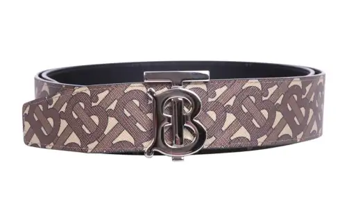 Burberry Leather Belts Men's Brown Width 4cm