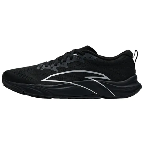 ANTA Asphalt Road Fighter 1.0 Running Shoes Men Low-Top Black Silver Color