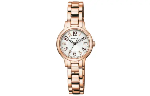 CITIZEN ['50', 149262]m Waterproof Solar Quartz Movement Gold Plated Stainless Steel Strap Watch