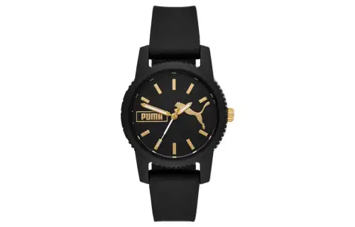 PUMA Ultrafresh Series Wrist Watches Quartz Movement Silicone Strap 34mm Black Dial Women's Watch