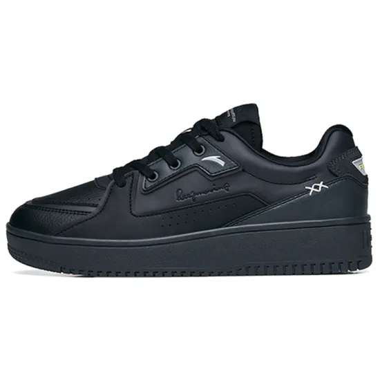 ANTA Life Collection Skateboard Shoes Men Low-Top Black/Carbon Gray/Silver