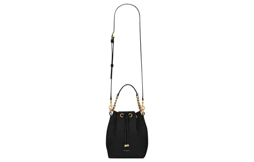 SAINT LAURENT Sheepskin Bucket Bag, Crossbody Handbag, Shoulder Bag Women's Black