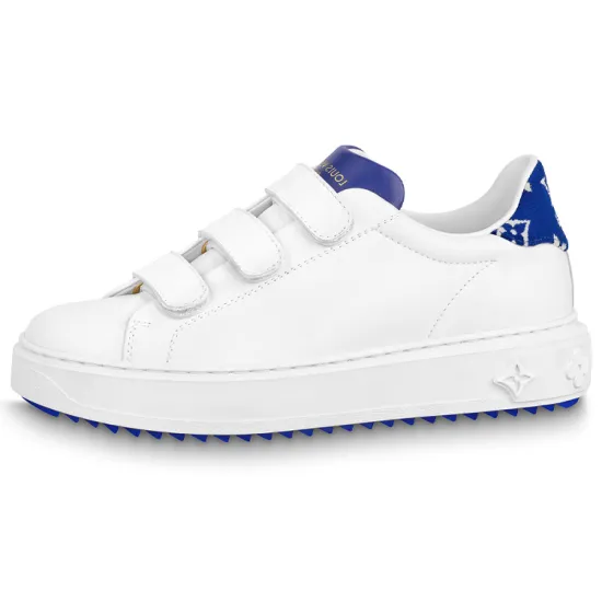 LOUIS VUITTON Time Out Sneakers 'White With Blue' Women's