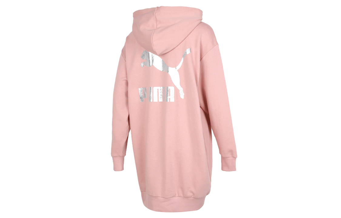 Женское платье PUMA Classics Hooded Longsleeve Dress (розовый) — фото 3