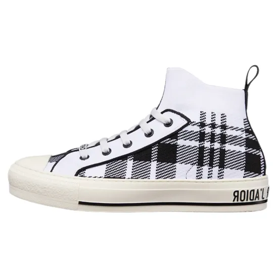 DIOR Walk'n'Dior Platform Shoes High-Top Stylish Skateboarding Shoes Women's Black White