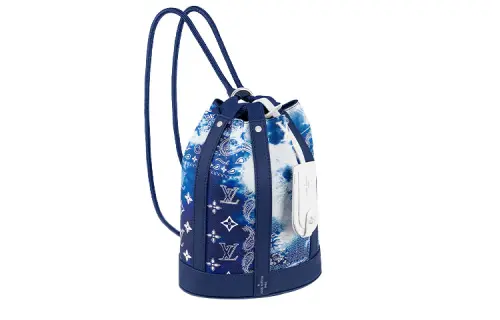 LOUIS VUITTON Cow Leather Messenger Bag, Crossbody Bag, Backpack Small Men's Tie Dye Blue