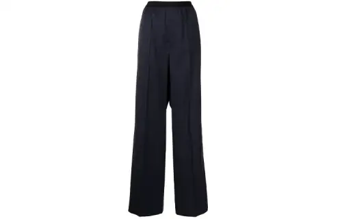 Balenciaga Casual Pants Women's Black Moderate Straight Fit Pants