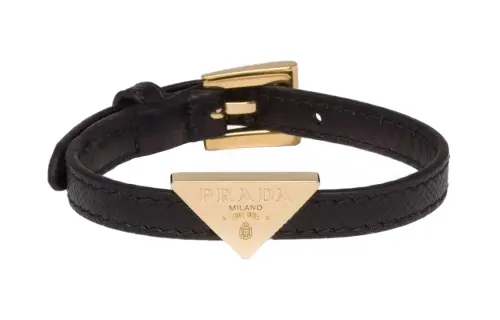 PRADA Leather Wristbands Unisex