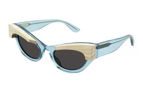 cat-eye horn-effect rim sunglasses